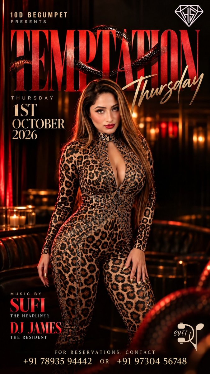 DJSUFIOFFICIAL's tweet photo. 🔥 THURSDAY NIGHT | 1ST OCTOBER 2026 🔥

Get ready for an unforgettable night at 10 D Begumpet! 🖤✨ @10downingstreet_begumpet 
@DJSUFIOFFICIAL

#djsufi  #10downingstreetbegumpet #hyderabadnightlife https://t.co/5BD5dSK3lf