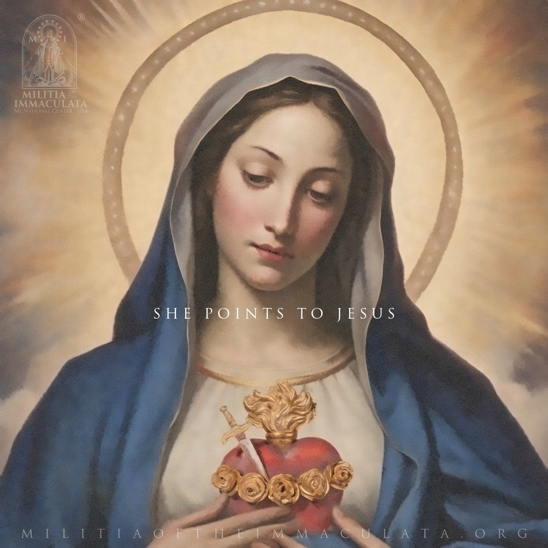 MilitiaImmacul3's tweet photo. She Points to Jesus

The world is loud today. Look to her instead, and let the noise get quieter. She never points to herself. Every glance and every prayer of hers turns all of it to her Son. You do not have to earn your way to Him. Let her take your hand.

Because where she points, He is. And where He is, there is peace.

Give her your yes today:
https://t.co/FF9gDyKryf