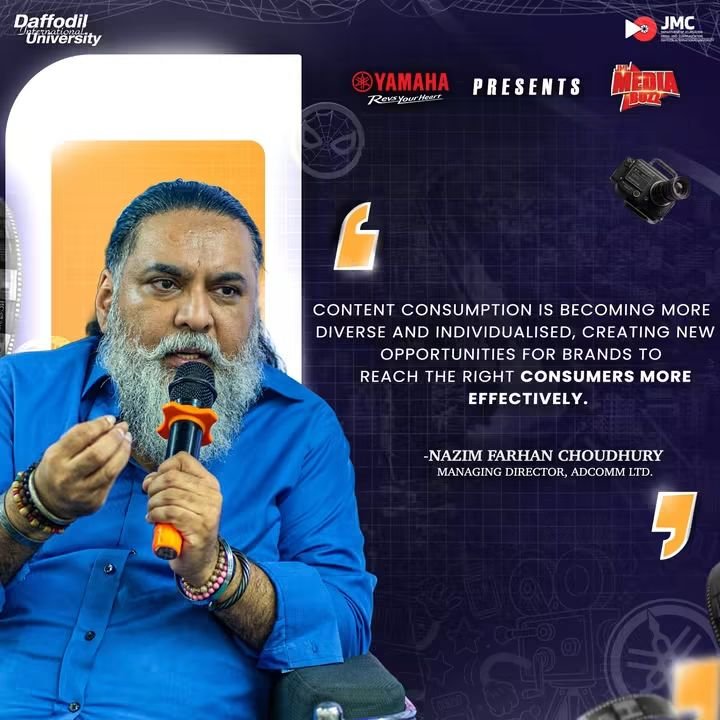 NewImpulseBD's tweet photo. JMC Media buzz Day 2
"Advertising And Influencing In The Age Of AI"
honourable guests Nazim Farhan Choudhury and Piplu R. khan

#mediabuzz #Jmc #Daffodil
#jmconlinemojo @MoJoJamil https://t.co/Ve0EkiBsLz