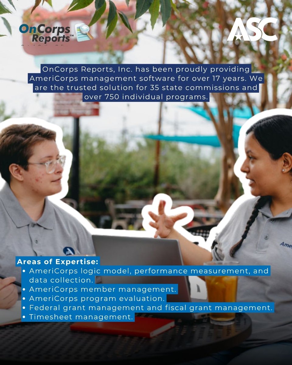 statecommission's tweet photo. TTA Tuesday Highlight💡
This Tuesday, we are highlighting VQ Volunteer Strategies and OnCorps Reports, Inc. who are listed in our TTA Directory.
Read about their services below!
View the TTA Directory here: https://t.co/5ttChwG986
#americorps #statecommission #asc https://t.co/QFemcd3CHX