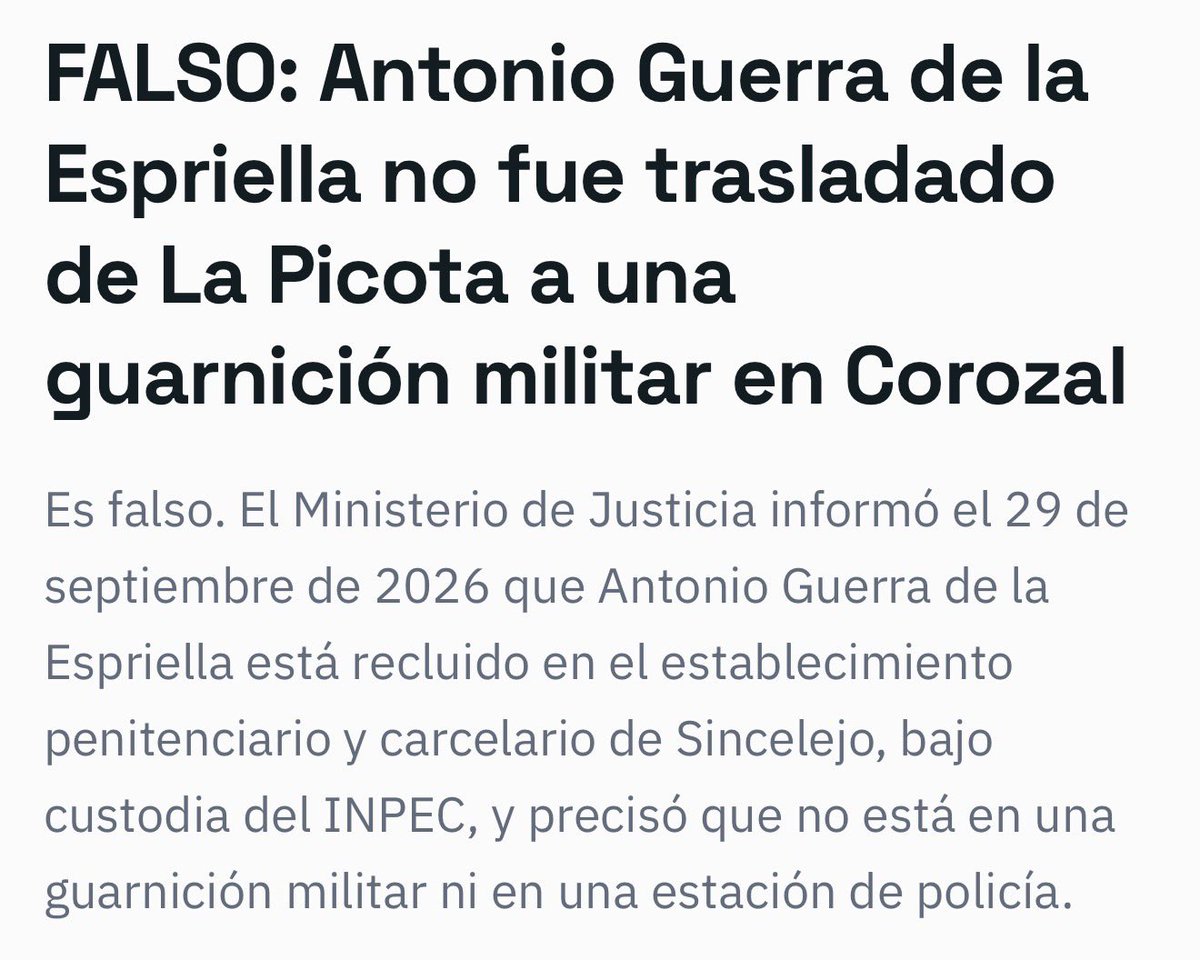 AbelardoPTE's tweet photo. .@IvanCepedaCast no para de mentirle al pueblo.

Este deleznable sujeto ha basado toda su carrera política en mentir y desprestigiar a los demás, por eso su credibilidad está por el suelo e incluso su electorado no se siente representado por él.

Es Falso que Antonio Guerra De La Espriella haya sido trasladado.