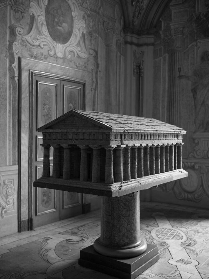 JacquesAllridge's tweet photo. Now in Naples: The Certosa di San Martino, a Carthusian monastery on Vomero Hill, houses this model of Paestum’s Temple of Neptune. A sensationally Neapolitan mashup. Day 6, 016 of one photograph every day for life. https://t.co/yOG0XSMvB5