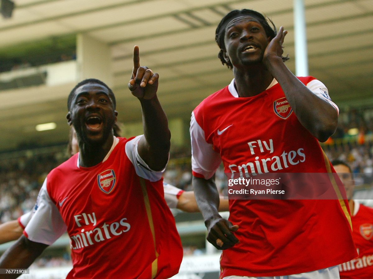 ThrowbackAFC's tweet photo. A reminder that as Manchester City have been found guilty of major financial misconduct between 2009 and 2018, the club signed Emmanuel Adebayor and Kolo Touré in the summer of 2009. https://t.co/gZUjdZI4yE