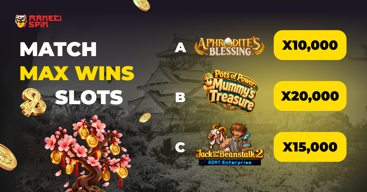manekispin's tweet photo. How to Enter:

1️⃣ Correctly match each slot with its max multiplier.
2️⃣ Drop your combination in the comments (for example: 1A, 2B, 3C).

All players who submit the correct combination will receive 35 free spins. The winners will be announced on October 3. 📆 https://t.co/VEFpwz3s9O