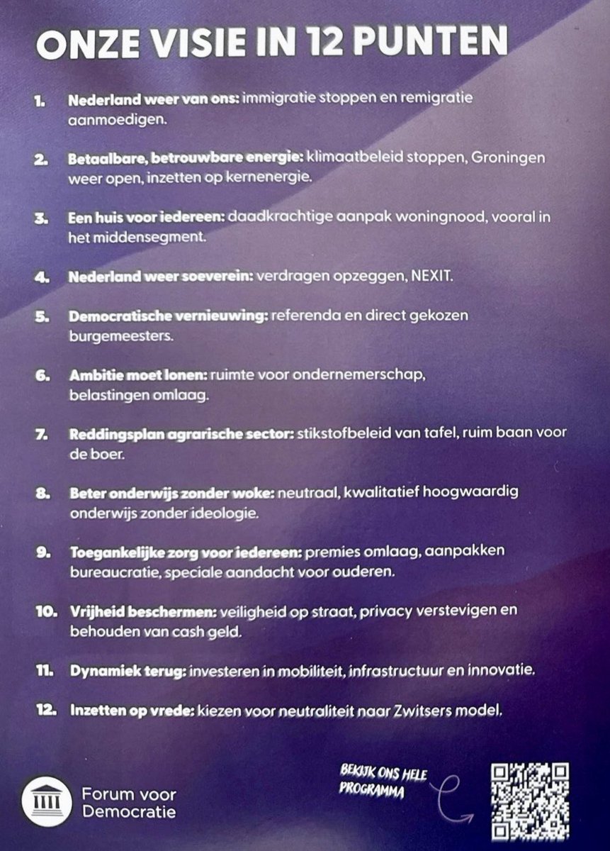 FCorpelijn's tweet photo. Wat zijn dan die foute punten van FvD? Ik zie een 12 punten visie waar ik volledig achter sta. Daarnaast de enige partij die #nexit in het programma heeft. Dat was en is een mislukt proces. https://t.co/sqtm2Uid7O