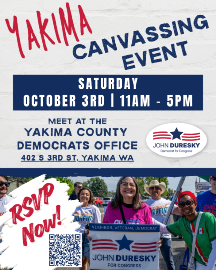 JohnDuresky4's tweet photo. Ballots will be mailed to voters in just over 2 weeks! Please join us for canvassing in Yakima this Saturday, October 3. RSVP here, so we know you're coming. We'll see you there! https://t.co/Kwtrndu0yw https://t.co/BLSJbYJflf