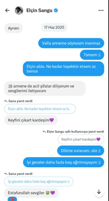 Hesapemre27372's tweet photo. Geçen yıl Elçin Sangu'ya bir DM attım. PC oyunları çok pahalı ben de fakirim. Oyunlara ilgisi var diye şansımı denemek istedim

Döndü, 'hangi oyunu seçersen seç' dedi. Beni inanılmaz mutlu etti. Benim için unutulmaz bir hediye oldu.

Allah birini bin etsin. Ne desem az gerçekten https://t.co/brhzcGUGnX