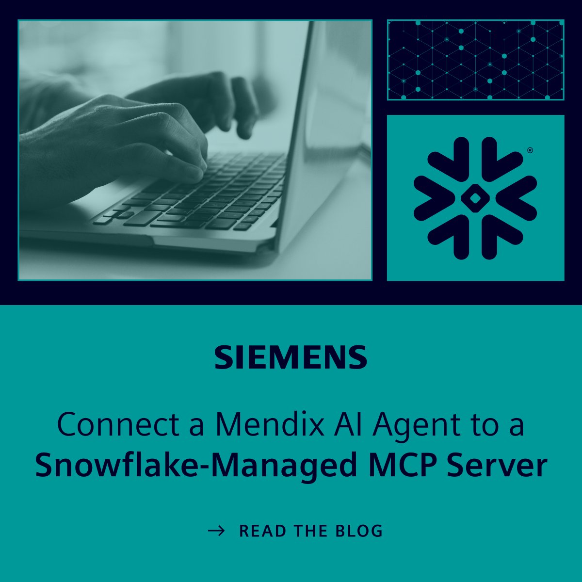 Mendix's tweet photo. Your AI agent can now query, update &amp; trigger workflows in Snowflake — using plain language. Here's how to make it happen.👇

🔗 https://t.co/ilM9vhvsB0 https://t.co/ERtmTNdFOJ