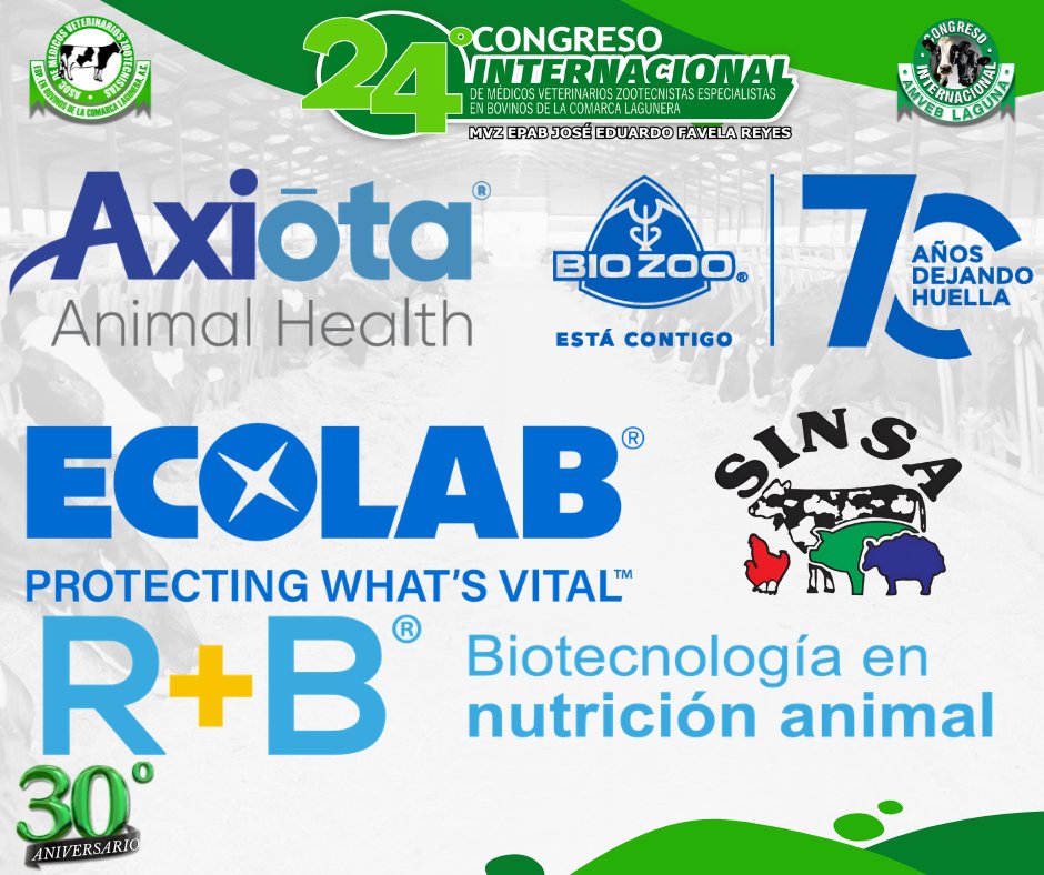 AmvebCL's tweet photo. Desde AMVEB Laguna, gracias por hacerse presentes, por respaldar esta edición y por contribuir a que nuestro Congreso siga siendo un espacio de encuentro para el gremio y la industria���

¡Nos vemos en octubre! 💚🐄 https://t.co/c4onorPPc5
