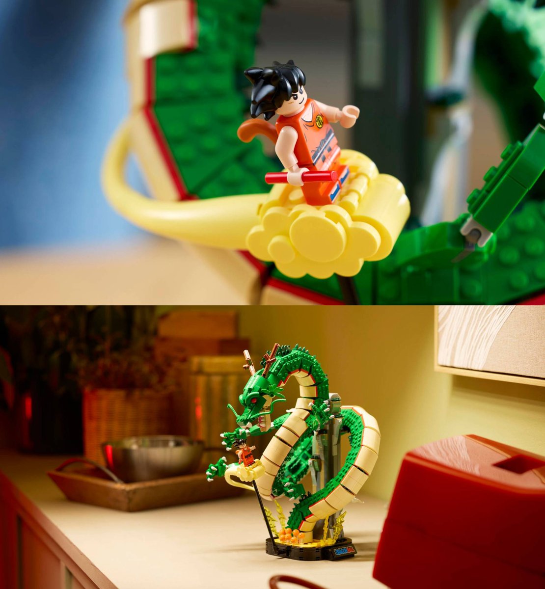 JustFreshKicks's tweet photo. LEGO x Dragon Ball is officially here 🐉🔥

The first-ever set features Shenron, Kid Goku on the Flying Nimbus and all seven Dragon Balls, with 1,764 pieces total.

📅 November 4th
💰 $179.99 https://t.co/3ijjOoGDR8