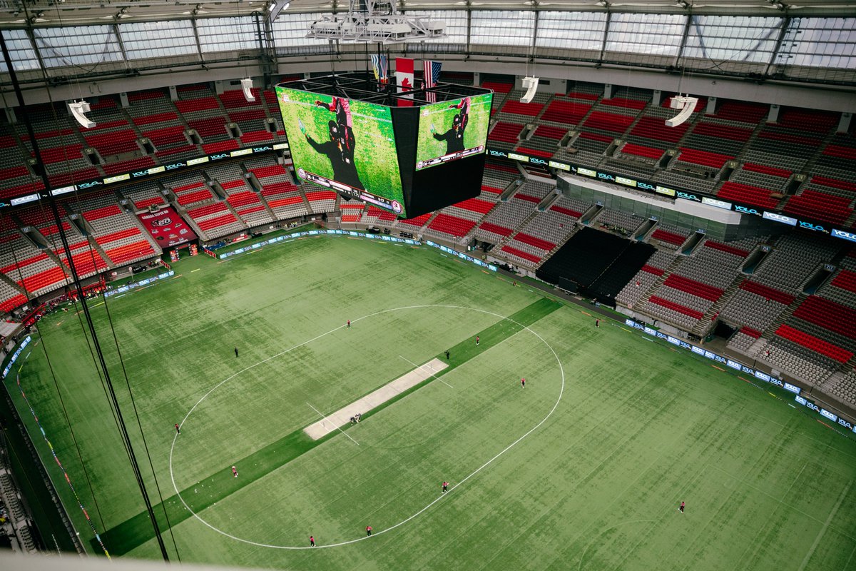 bcplace's tweet photo. Stage is set for @CanadaSuper60 cricket Day 1 today! 🏏

Here's everything you need to know before you go:
✔️ Clear bag policy
✔️ Prohibited items (including cricket bats) &amp; bag check
✔️ Match and concert schedule

https://t.co/XejefHlhSh https://t.co/SSLMna0bXl