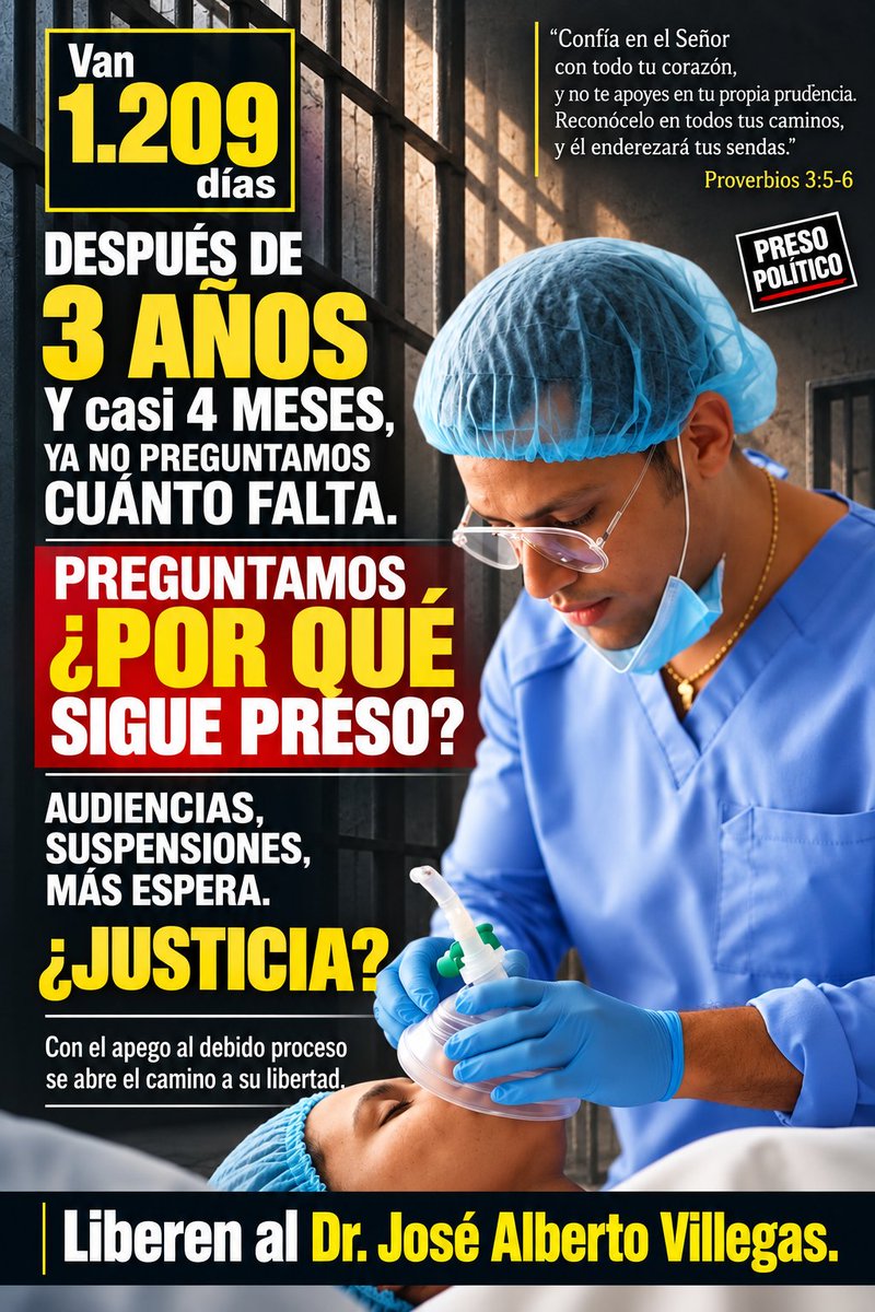 JoseAVJLibertad's tweet photo. Más de 1.209 días después…

Más de TRES AÑOS Y casi CUATRO MESES

Seguimos preguntando: ¿POR QUÉ SIGUE PRESO?

¿HASTA CUÁNDO? 

#Liberenalospresospoliticos

@Migue1Caro
@Naky 
@LuisCarlos https://t.co/y2IkrKFmZz