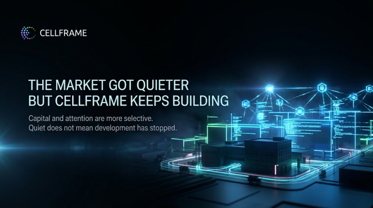 nahason_07's tweet photo. 🧵 The market got quieter, but @cellframenet  keeps building.
Capital and attention are more selective.
But does a quieter market mean development has stopped?
cellframe:native  #Cellframe #Web3 https://t.co/EMcPq1WRqp
