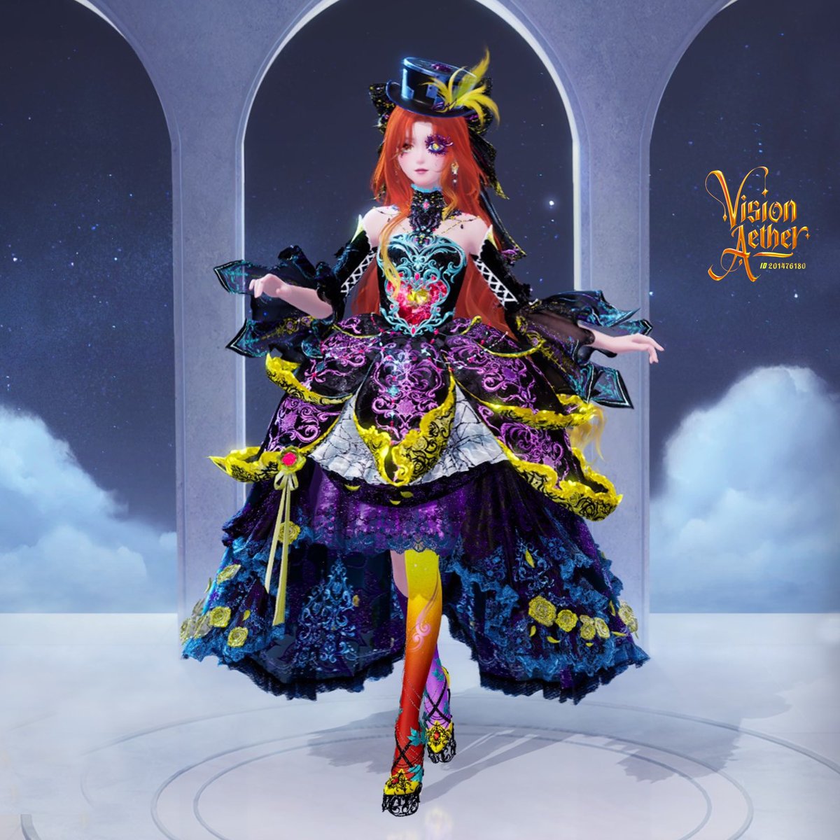 VisionAether's tweet photo. Neon Midnight Madness by Me 💝🎩 🫟
Outfit Showcase 

I made 2 Versions since the Bigger hair looked better on the Bigger full gown, the liquid hair looked better with the shorter alt dress (for pics) & I took Pics in BOTH✨

Check the previous post for the Pics💗
#InfinityNikki #Nikki #Momo #LoveNikki #ShiningNikki #Infold #HeavensReach #Nikkitwt #Infinity #Anime #Golden #Gold #Fae #FlowerPower #Turqoise #Purple #Hazel #Willow #Flowers #Neon #Glowinthedark #Fairy #Witch #WitchDoctor #Apothecary #Greenhouse #Halloween #Madhatter #Alice #Wonderland #AliceinWonderland
