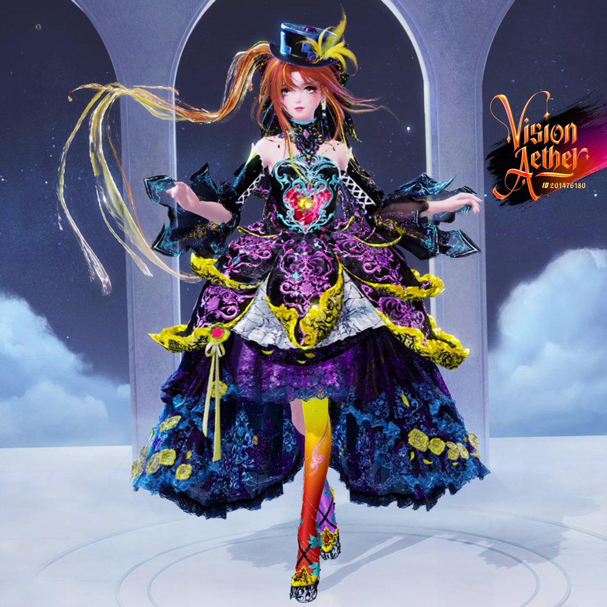 VisionAether's tweet photo. Neon Midnight Madness by Me 💝🎩 🫟
Outfit Showcase 

I made 2 Versions since the Bigger hair looked better on the Bigger full gown, the liquid hair looked better with the shorter alt dress (for pics) & I took Pics in BOTH✨

Check the previous post for the Pics💗
#InfinityNikki #Nikki #Momo #LoveNikki #ShiningNikki #Infold #HeavensReach #Nikkitwt #Infinity #Anime #Golden #Gold #Fae #FlowerPower #Turqoise #Purple #Hazel #Willow #Flowers #Neon #Glowinthedark #Fairy #Witch #WitchDoctor #Apothecary #Greenhouse #Halloween #Madhatter #Alice #Wonderland #AliceinWonderland
