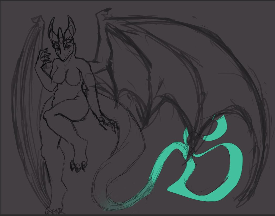 Echrosart's tweet photo. Grave warden dragon adopt wip https://t.co/WWEliwxhrt