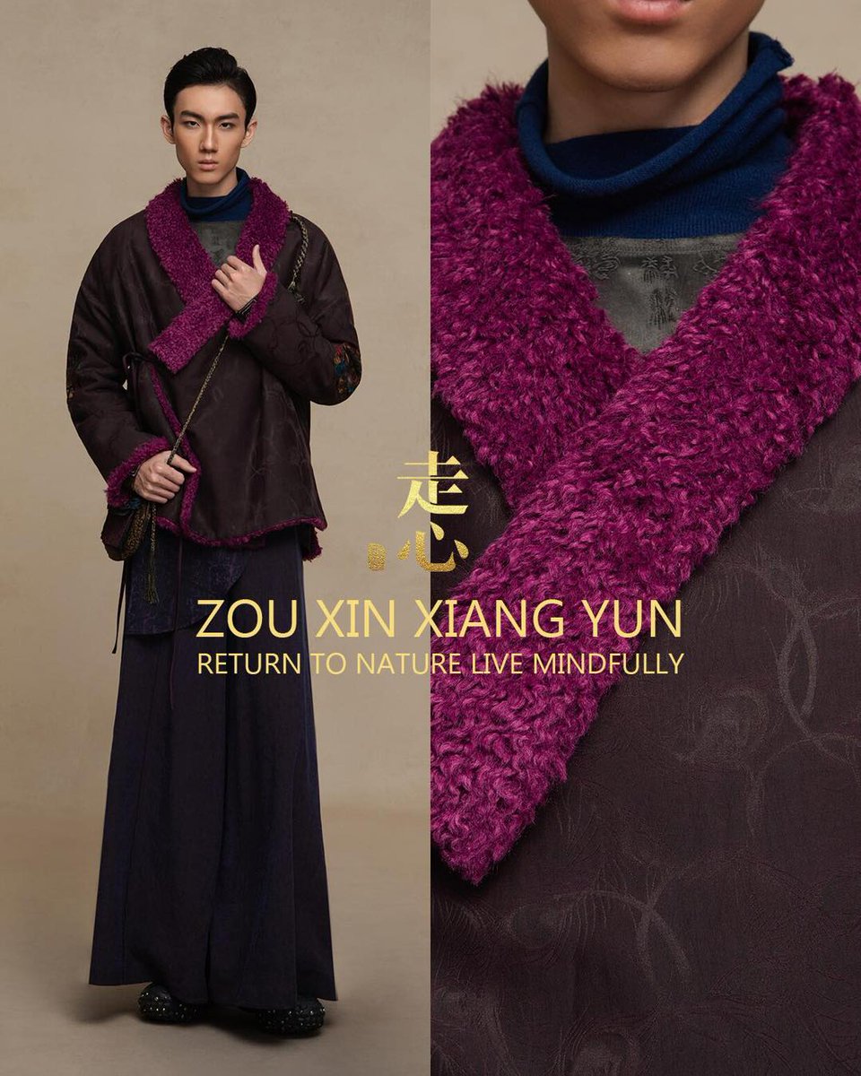 MagaliVienneau's tweet photo. Where millennia of botanical heritage meet avant-garde menswear. Zouxin Silk’s Winter Menswear Archive embraces “Return to Nature, Live Mindfully, ” pairing eco-friendly Xiangyunsha silk with shearling, satin lapels, and bold deconstructed https://t.co/1UNkBUsClg