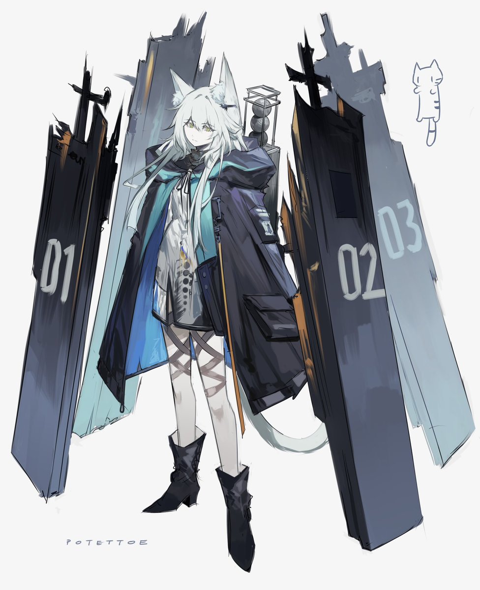 potettoe's tweet photo. Rosmontis 
#Arknights https://t.co/sOSoIrsxU8
