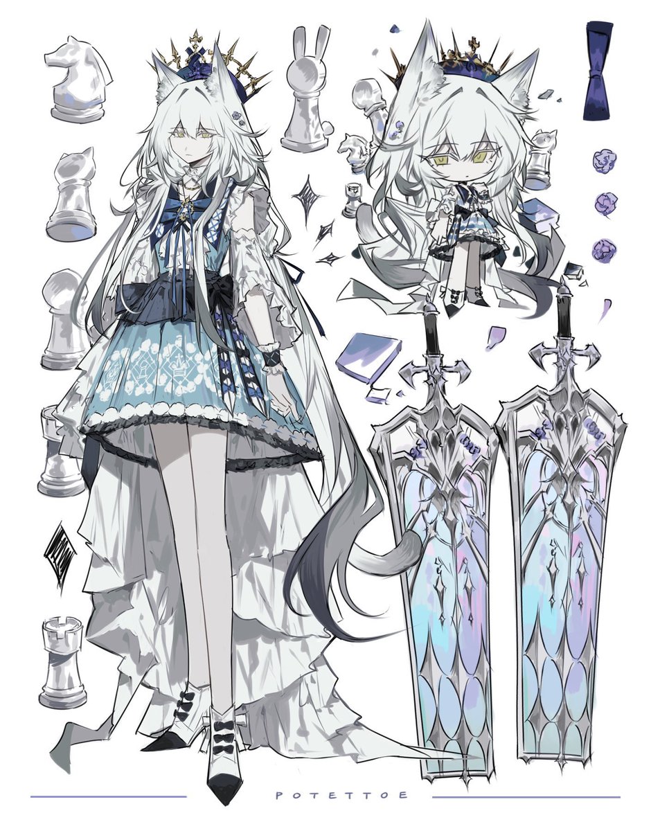 potettoe's tweet photo. Rosmontis 
#Arknights https://t.co/sOSoIrsxU8