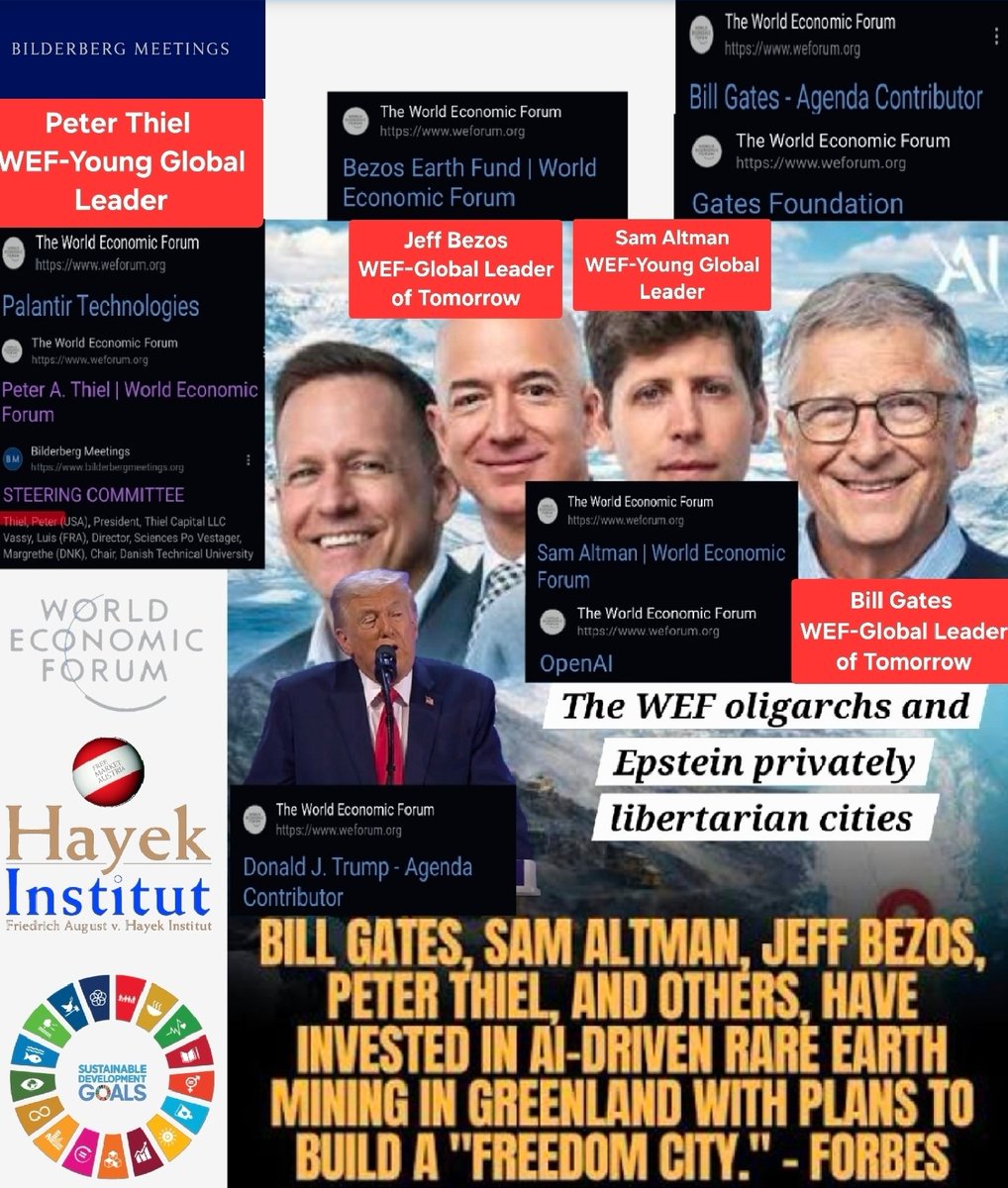 UniteRise's tweet photo. @marcfriedrich Nach den Bilderbergern?

Mit Peter Thiel im Steering Committee der mit Titus Gebel (Freedom Cities) und Hayek Präsidentin UN-Hub Betreiberin Barbara Kolm beim Project Prospera in Honduras mitwirkte 🤣 

Die Freedom Cities der WEF, Bilderberger Oligarchen 🫶 https://t.co/gZtivZbo0U