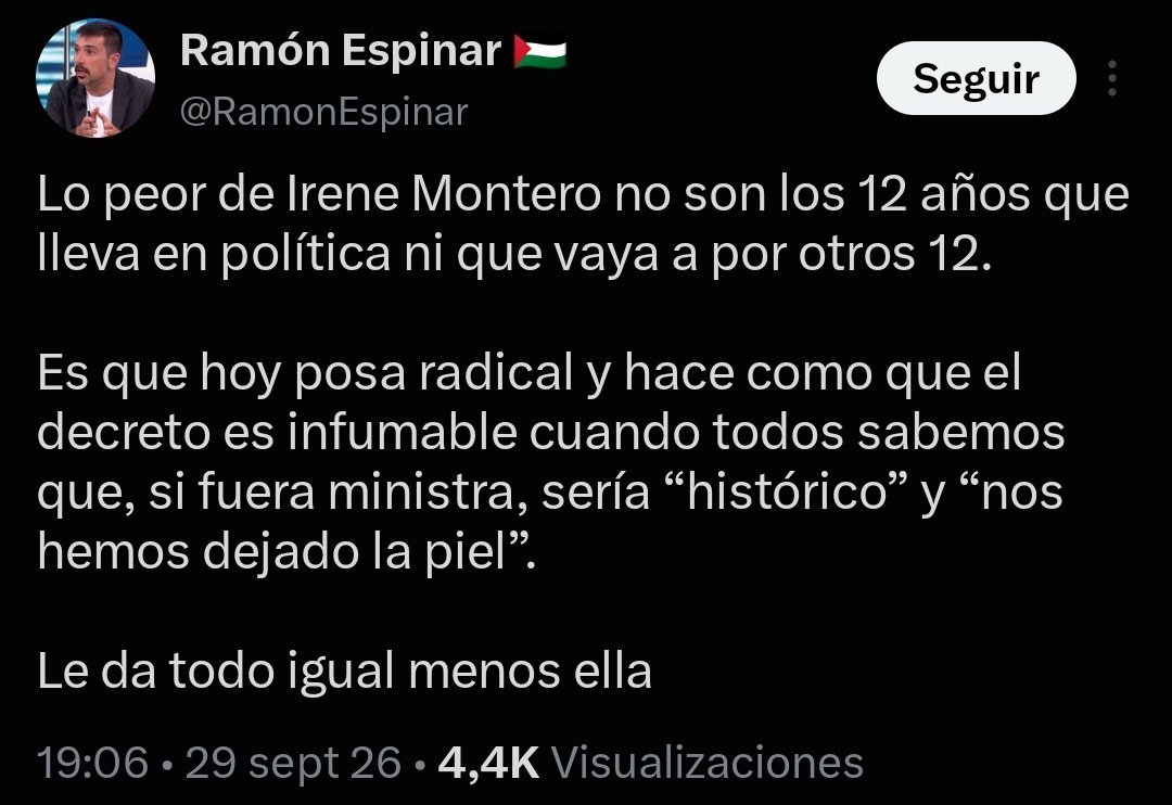 ibaimv's tweet photo. Españita no te la pasas. @RamonEspinar dando lecciones... de lo que sea. Este termina fundando partido con Girauta, Diez, Olona y el falangista obrero. https://t.co/l8Q6ElBhwk