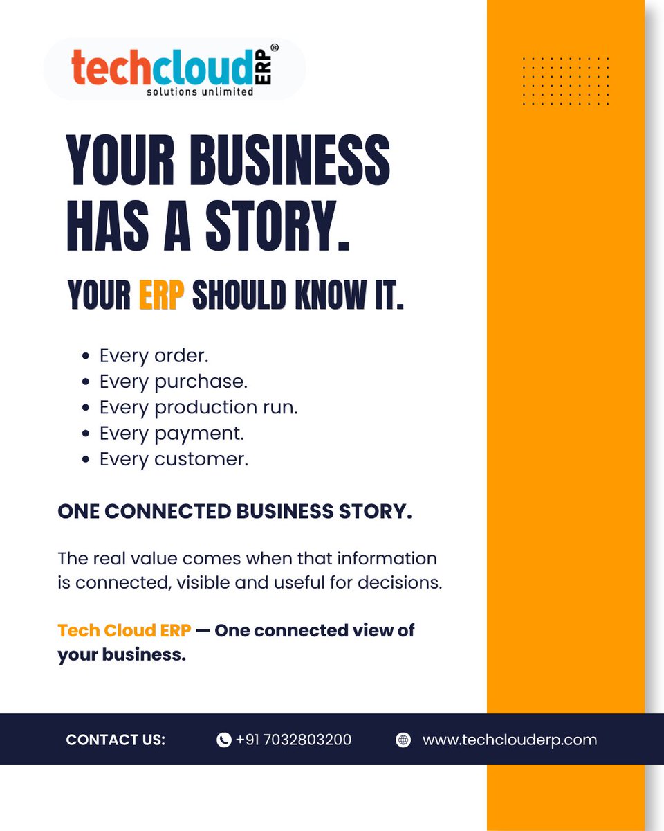 TechCloudERP's tweet photo. Get a FREE demo now!
📞 Call Us: +91 7032803200

#techclouderp #bestERP #No1ERP #CloudAccess #AccessAnywhere #ManufacturingERP
#erp #BestERPInIndia #BestCloudERPInIndia #BestERPInHyderabad #UAEBusiness #DubaiBusiness #UAEERP https://t.co/EZRC6AAQRj