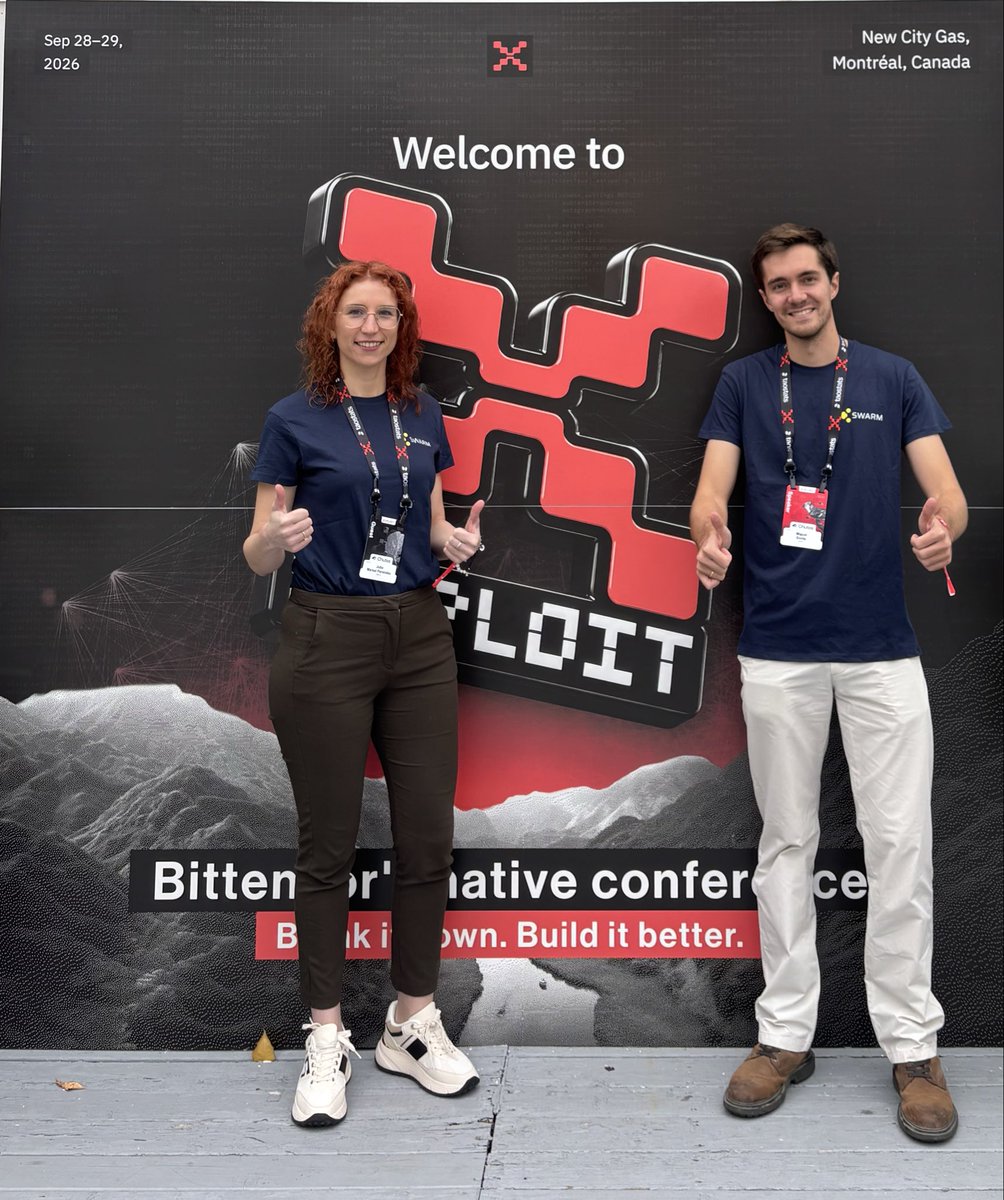 sjulesw's tweet photo. Me and @AndorranAi CEO of @SwarmSubnet 🐝are at the Exploit Summit conference. We're building physical AI for drones and working on sim-to-real algorithms that take autonomy from simulation into the real world. Come say hi, we'd love to chat! 

#Bittensor #ExploitSummit https://t.co/rfi6K0jXjj