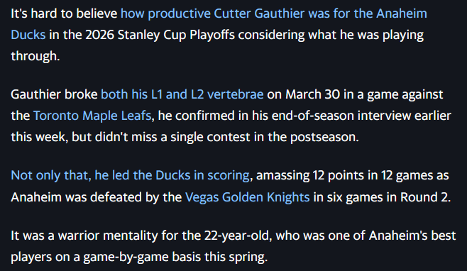 thundersuckles's tweet photo. it's hard not to be pissed off bc of how ubiquitous player safety issues are. last season the leafs were riddled with injuries bc of cost cutting. then there was the mcavoy situation. and the laundry list of injuries released post playoffs.

real men play through it though !!!! https://t.co/n0bJNZNREr