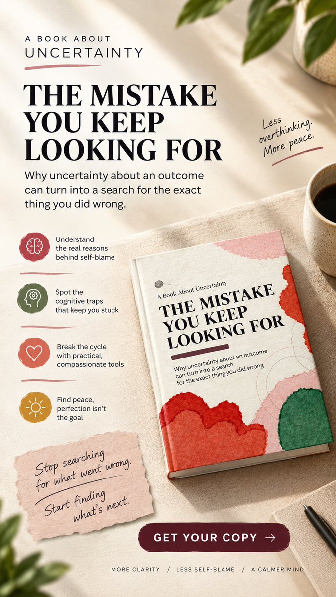 StillMind_Club's tweet photo. Discover how to stop searching for what went wrong and start finding what's next. This book offers practical tools to understand self-blame, break cognitive traps, and find peace.

Check out the book → https://t.co/ZJylrhI7Ra https://t.co/jf9gis9FCz