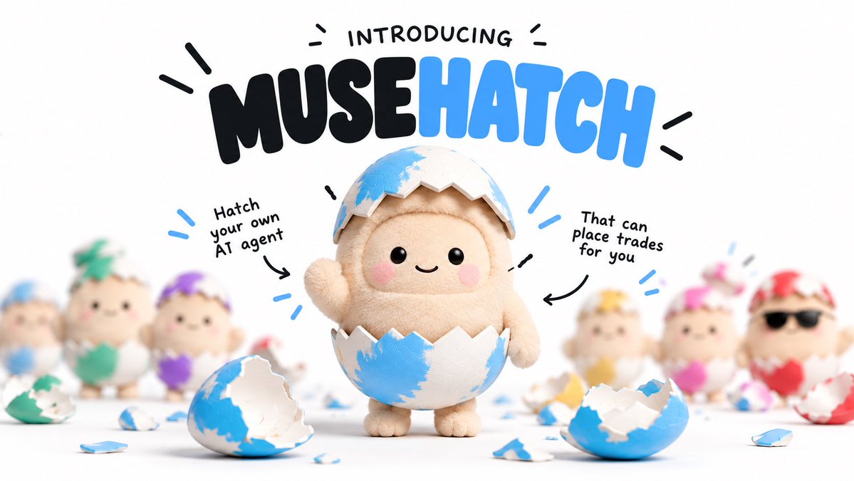 trymusehatch's tweet photo. Introducing MuseHatch,

Every pumpfun callout hatches a keyless muse agent.

The price at birth is locked, it buys under that, and sell over it.

Whatever it earns goes into hatching a new one. https://t.co/gttWcQ9rYt