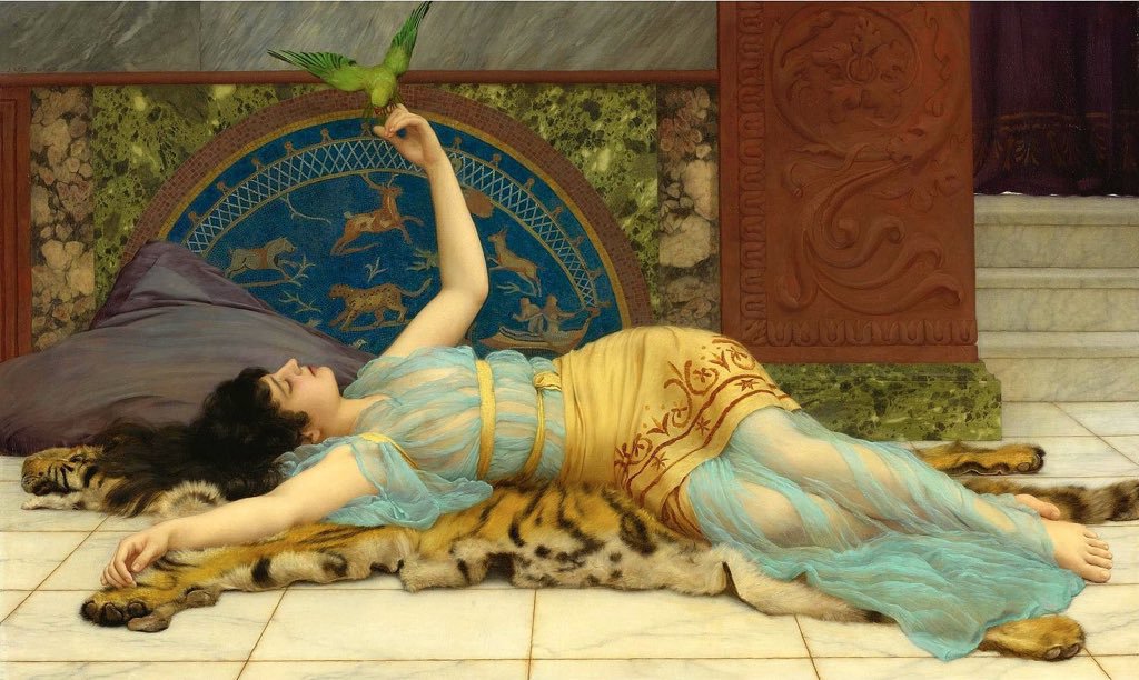 _ArtMuseum's tweet photo. Dolce Far Niente, by John William Godward (1897) https://t.co/OrF2sswwLD