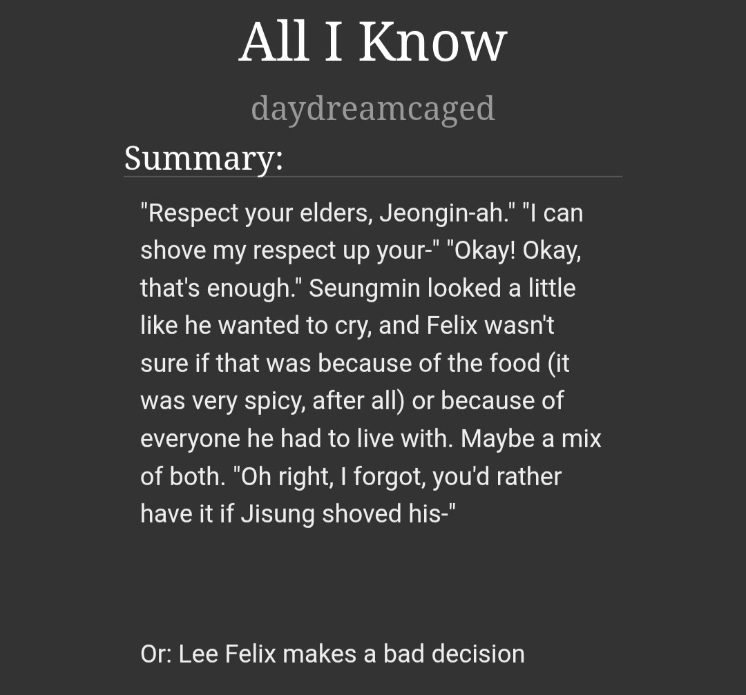 daydreamcaged's tweet photo. This fic https://t.co/346yigw6c3