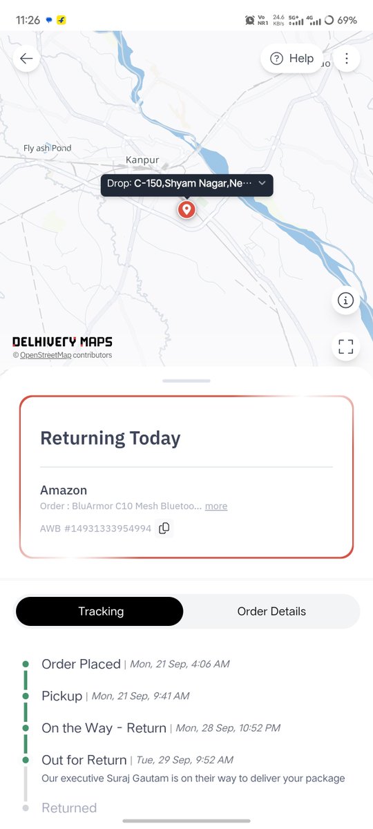 Akhil6009's tweet photo. The day is almost over, and there is still no update on my return. @amazonindia is not even taking an update from @Delhivery, while I’m being harassed with false/inaccurate statements about my refund. How long am I supposed to wait for my money? @jagograhakjago @amazon #india https://t.co/hGqTxo9GV5