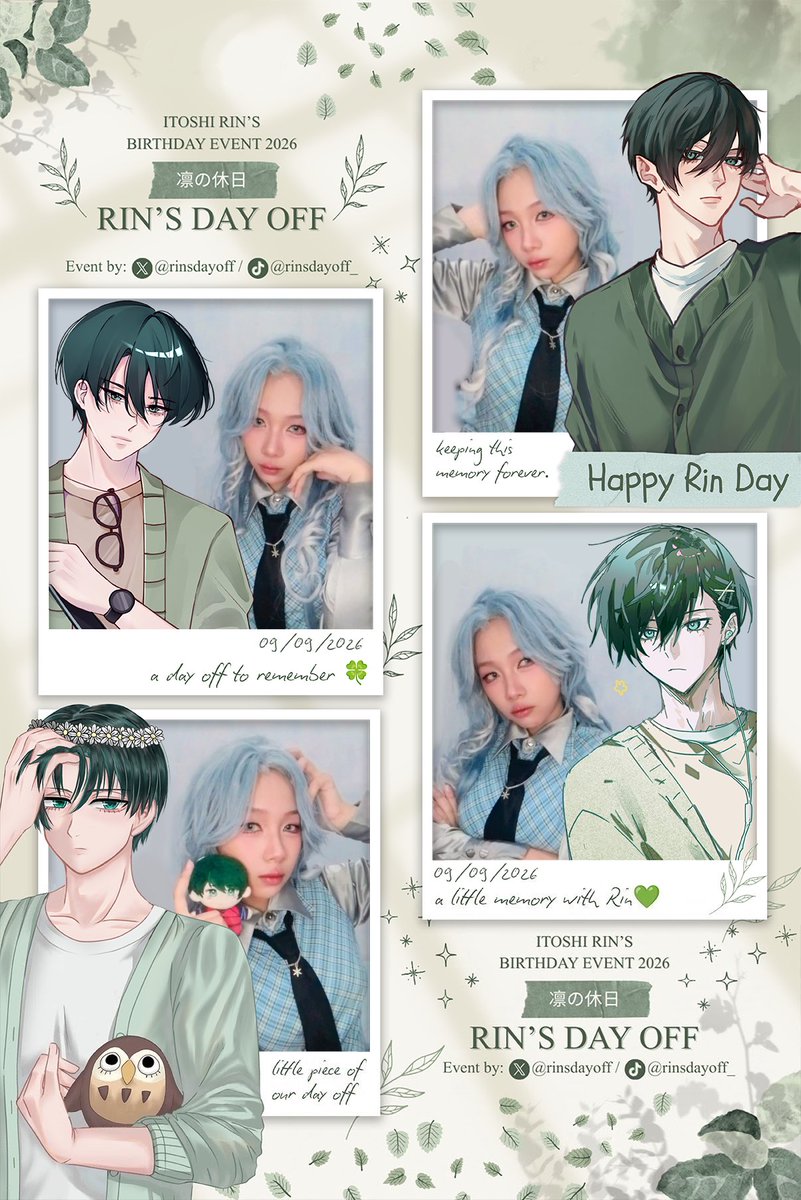 fanxyaa_'s tweet photo. Kinda late, but never too late for these beautiful frame by @rinsdayoff #RinsDayOff2026
With chibi rin &amp; Rin's bouquet that i made 2 years ago https://t.co/MY6G2Lr1WN