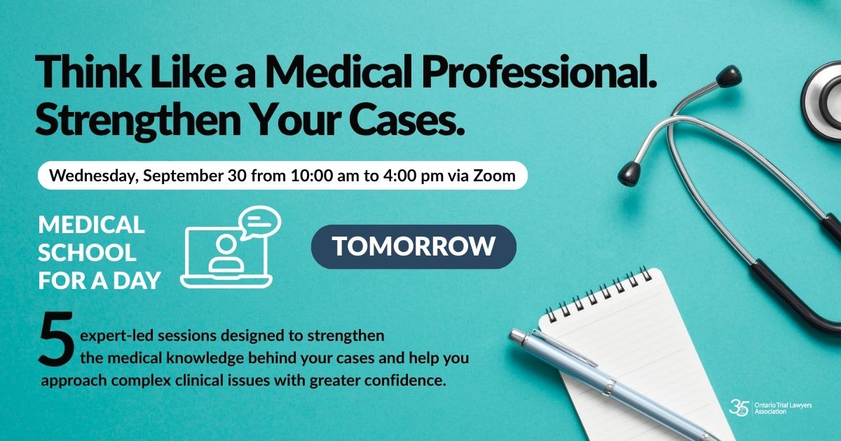 OntarioTLA's tweet photo. Join us tomorrow virtually for Medical School for a Day, a full day of immersive learning led by experienced medical and nursing professionals.

🎟️OTLA members can register today: https://t.co/W99zaqaUF2.

Not an OTLA member? Become one today at https://t.co/1JilHjGdE4. https://t.co/0wKZrlKlln