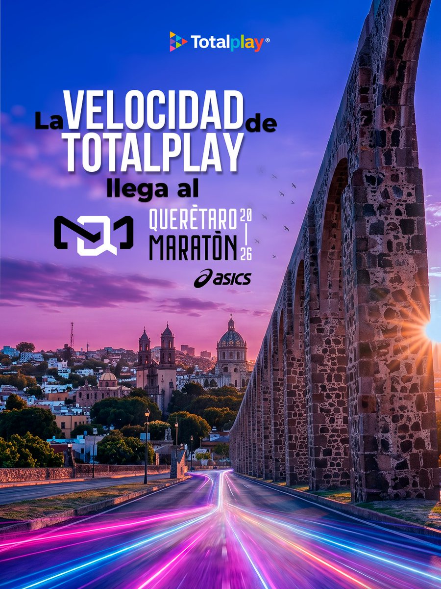 totalplaymx's tweet photo. 👟 ¡El internet más rápido de México ya se puso los tenis!

En la red y en la pista, sabemos que cada segundo cuenta. ⏱️ Por eso, Totalplay aterriza en el #QuerétaroMaratón para inyectarle toda nuestra velocidad a tu carrera.

¿Estás listo para romper tu récord personal? ¡Nos vemos en la línea de salida!

#QuerétaroNoCorreVuela