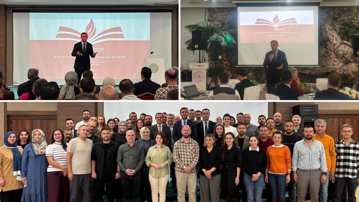 mebodsgm's tweet photo. AÇIK UÇLU MADDE YAZIM ÇALIŞTAYLARI ANKARA'DA BAŞLADI

MEB Ölçme, Değerlendirme ve Sınav Hizmetleri Genel Müdürlüğü tarafından Türkiye Yüzyılı Maarif Modeli (TYMM) öğretim programları ile uyumlu ölçme araçlarının geliştirilmesi amacıyla Ankara’da Açık Uçlu Madde Yazım Çalıştayları başlatıldı.

Genel Müdürümüz Sayın Dr. Erdal Kılınç'ın açılış konuşmasıyla başlayan çalıştay, iki ayrı merkezde yapılıyor. Türkçe ve fen bilimleri alanlarından 48, tarih ve coğrafya alanlarından 31 alan uzmanı ile birlikte Ortaöğretim Genel Müdürlüğü, Temel Eğitim Genel Müdürlüğü alan uzmanları çalıştaylarda görev aldı.

Farklı öğrenme çıktılarına yönelik ihtiyaç duyulan ölçme araçları geliştirerek uygulama birliğinin sağlanması hedeflenen çalıştayda Genel Müdürümüz Sayın Erdal Kılınç'a, Genel Müdür Yardımcısı Umut Erkin Taş, Sınav Yönetimi Daire Başkanı  Fatih Türkhan ile Planlama ve Koordinasyon Daire Başkanı Fevzi Sezer eşlik etti.

@tcmeb 
@Yusuf__Tekin 
@farukyelkenci 
@erdalkilinc27