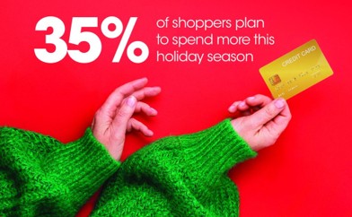 Valpak's tweet photo. 35% of holiday shoppers plan to spend more than last year.  That holds even though 80% are worried about rising prices. If your holiday campaign launches Thanksgiving week, a lot of your customers are already halfway through their lists. https://t.co/lbOkazw07z #HolidayMarketing https://t.co/yxLwlwsL0G