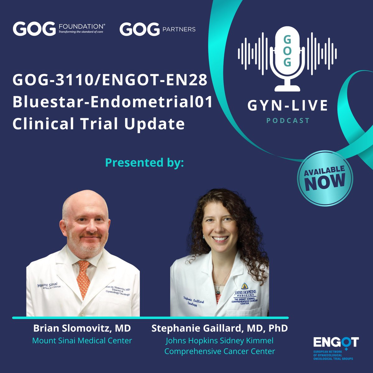 GOG's tweet photo. To access the GOG-3110 Bluestar-Endometrial01 Podcast, click links in bio or go to:
GOG Podcast: https://t.co/TS9Mhr1GEy
GOG YouTube: https://t.co/MTisRFnsxh
#clinicaltrials #GOGF #GOGPartners #GOGF #endometrialcancer #GCAM #IWishIKnew @GynCancerMD https://t.co/oTBx6Wwy8R