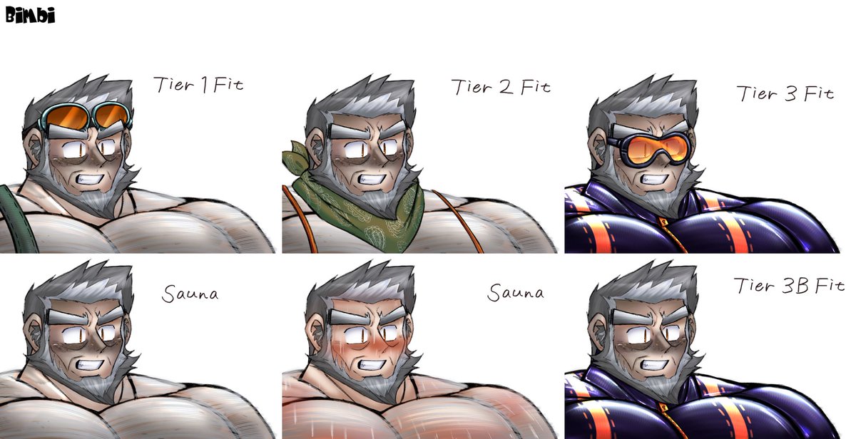 HypoArtsAlt's tweet photo. Drawing a bunch of characters for a project, and two are my favs so far are a big himbo guy who loves freezing in the cold and an old farmer guy based on smth I sketched for a friend’s (@asmontdraws) what if fire emblem project https://t.co/N9VfRoapAz