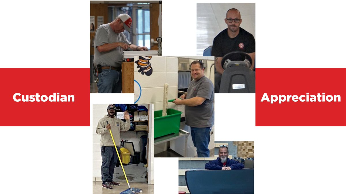 RSWolves's tweet photo. Custodian Appreciation
Our custodians work tirelessly through the heat of summer, the chill of winter, and every day in between. 
They do more than keep our schools clean; they are welcoming faces and caring supporters of students and staff. 

#OneWithThePack 🐺 https://t.co/o3GqaFrOXi