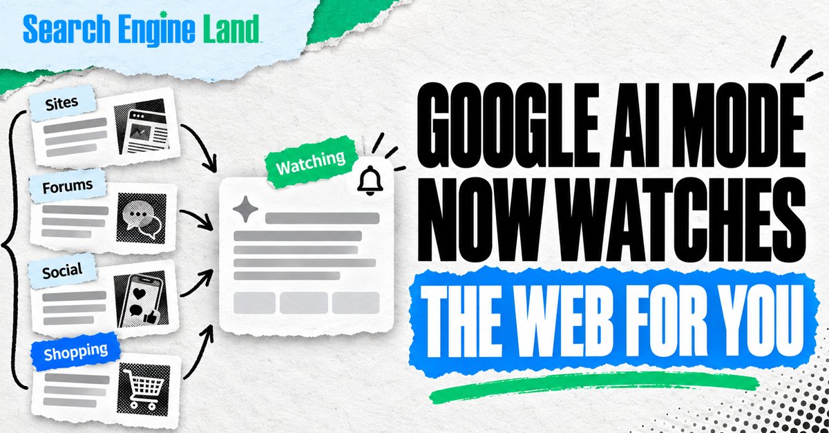 sengineland's tweet photo. Price drop and back-in-stock alerts inside Google #AIMode, now for every user, globally.
For ecommerce and local #SEO, that's one more way searchers find you without searching again.
How monitoring works: https://t.co/vgxZ3WLmBw https://t.co/jE9tnmkGRE