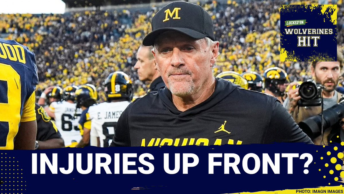 wolverines_hit's tweet photo. INJURIES UP FRONT? How does Michigan plan to navigate injury situations for two of its top players?
🎥https://t.co/MnMs2249ol
#Wolverines #WolverinesHit #Michigan #MichiganFootball #NCAA #BigTen #CollegeFootball #BigTenConference #MichiganWolverinesFootball #GoBlue https://t.co/FH1VxBjTNC