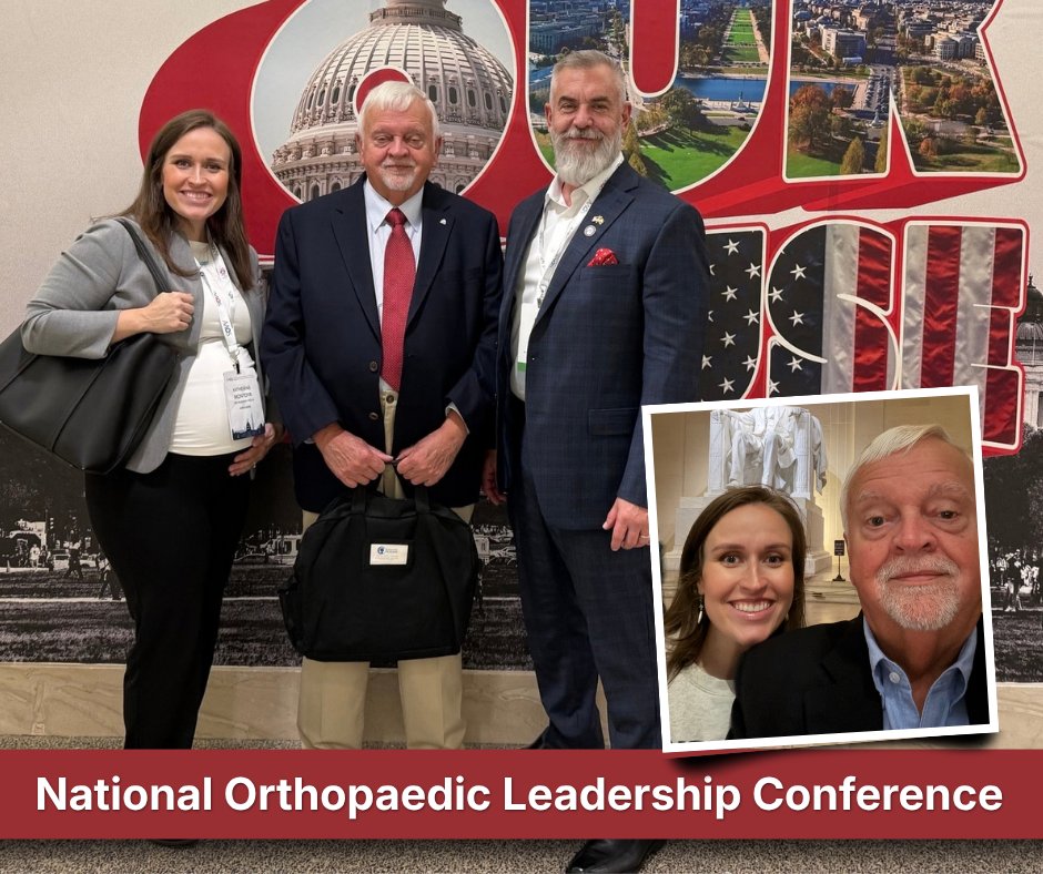 UAMSOrtho's tweet photo. Advocating for the future of musculoskeletal care! 🏛️
Our team represented at the @AAOS1 National Orthopaedic Leadership Conference (#NOLC) in D.C. to engage in health policy and federal advocacy for patient care.
Pictured: Katherine Montoya, MD, Dale Blasier, MD Cody Grammer, MD https://t.co/LZCtDCLnEZ
