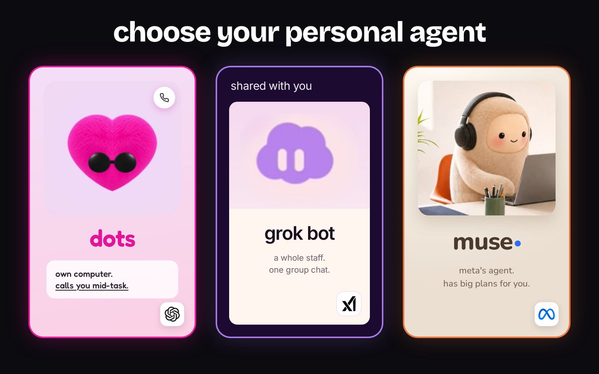zomdar's tweet photo. every lab shipped a personal agent this month. choose wisely https://t.co/E39SRioUDb