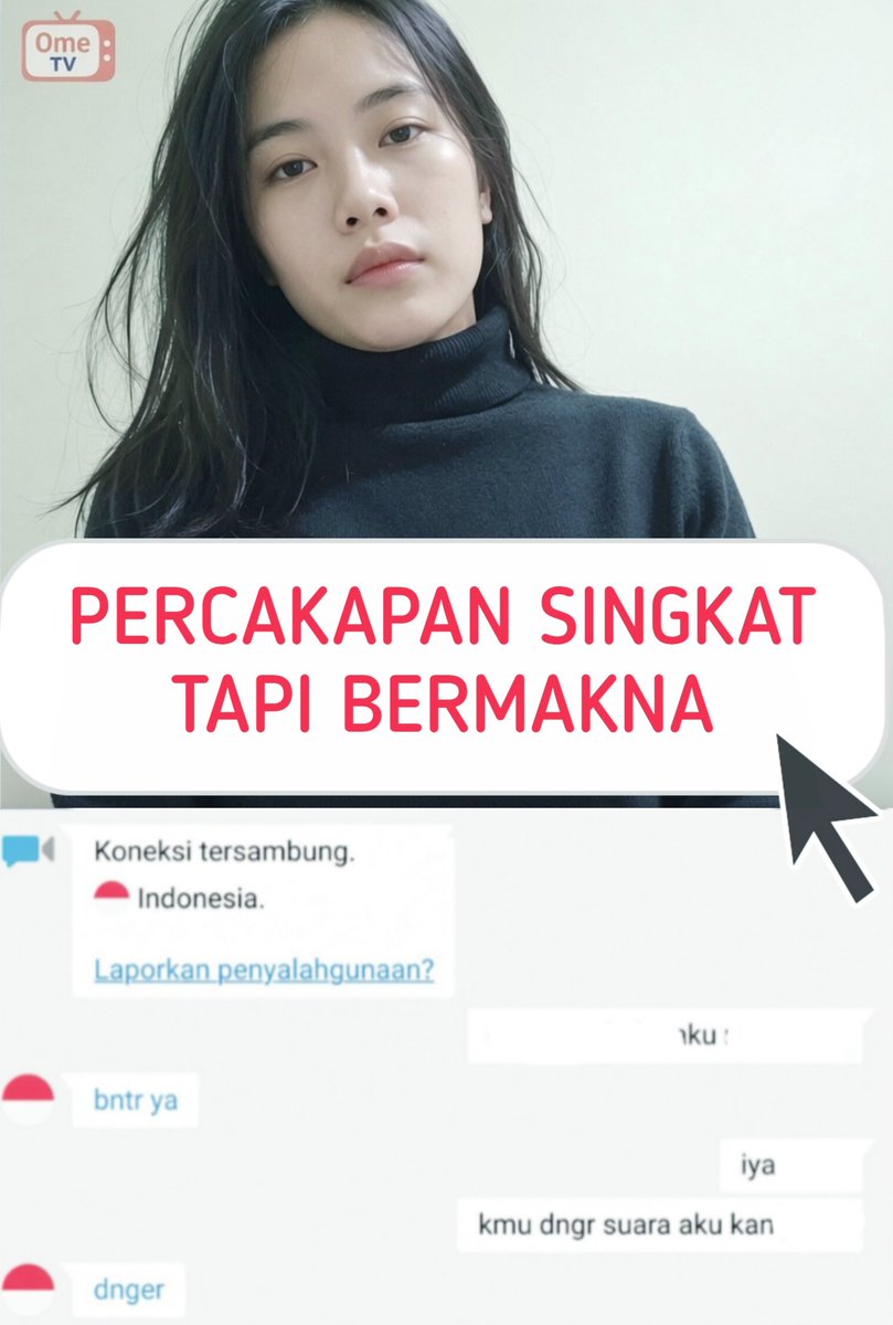 Anggi_ometv's tweet photo. ome tv obrolan singkat penuh makna
https://t.co/khhKszFgu0 https://t.co/Sp5YJsgU8b