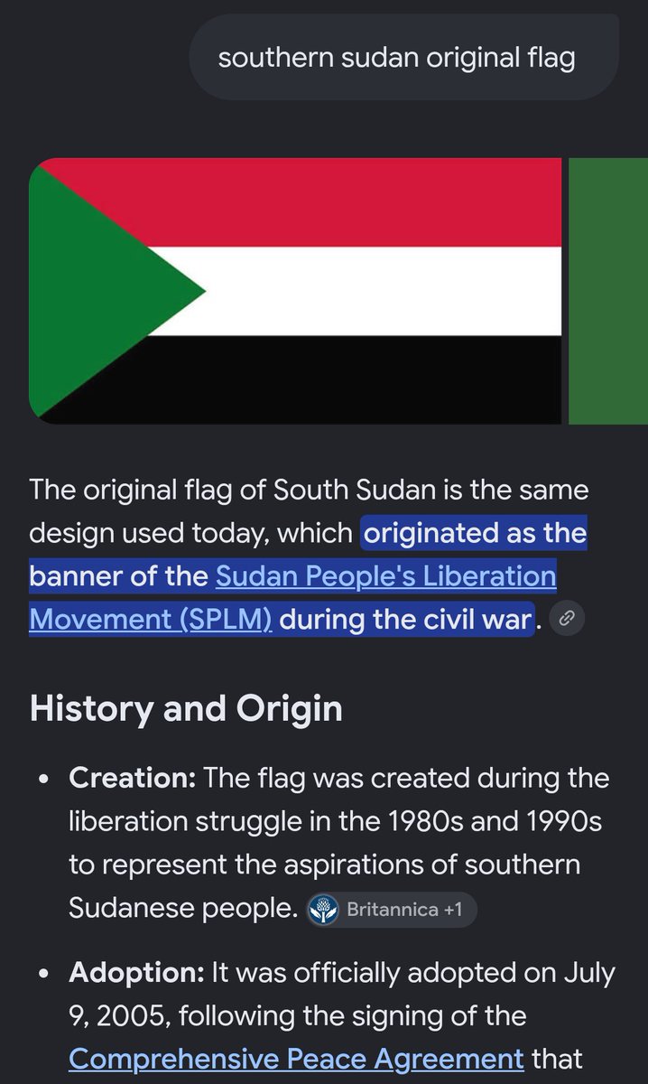 GreenITechHydr1's tweet photo. When you be busy looking for people to fool..... Please research widely. The current flag of South Sudan was adopted following the signing of the Comprehensive Peace Agreement that ended the Second Sudanese Civil War adopted from the Kenyan flag https://t.co/285zyAlUZf