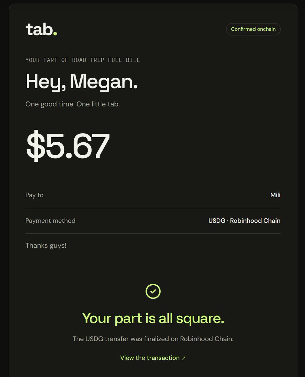 HighT3ch's tweet photo. @usethetab It works, thanks!

Easy way to split the bill with my friend!

All on chain ! https://t.co/46OWg6AV41