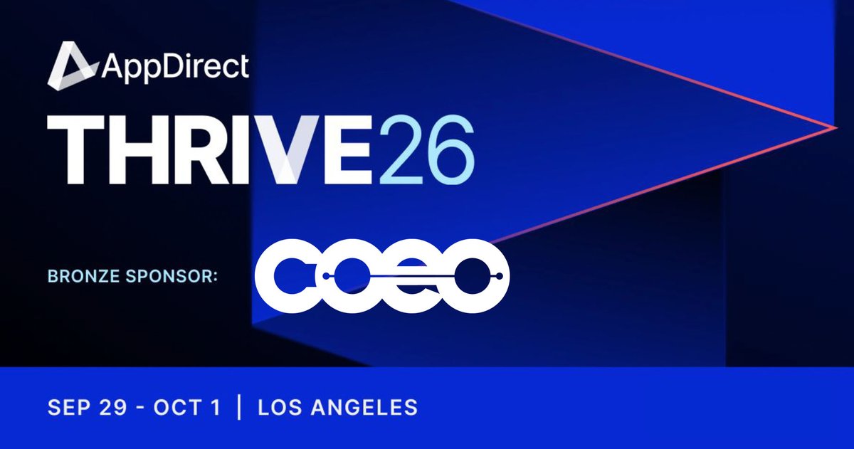 coeosolutions's tweet photo. 🚀 We’re here at #AppDirect #Thrive26!
Come find us in the expo hall for fresh perspectives, emerging technologies, and real conversations with our team!
#Leadership #B2B #AppDirectAdvisors #TechPartners #BusinessGrowth #AI #MSPs #ChannelPartners #PartnershipsMatter #Networking https://t.co/52ZiFbRiLX