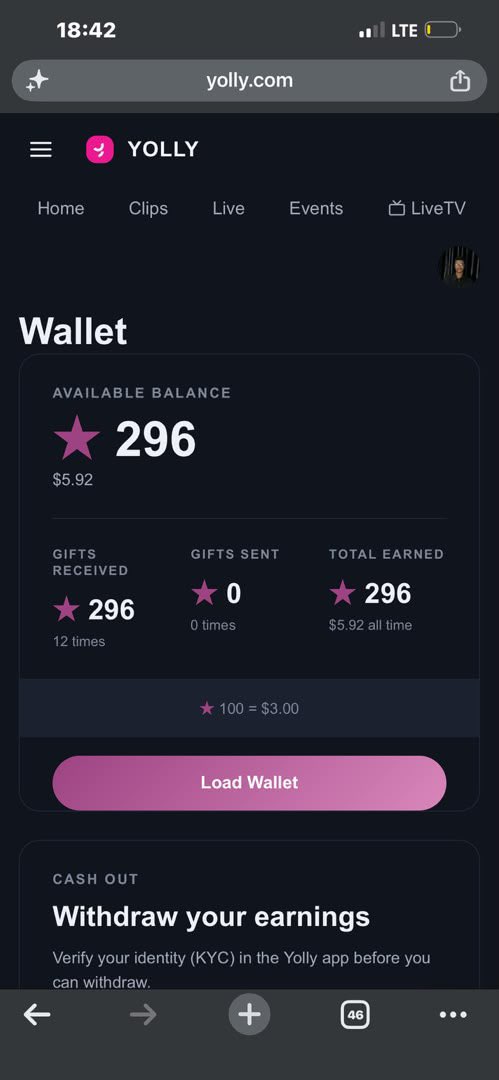 ambiedollaz's tweet photo. I checked my Yolly wallet and saw 296 stars from 12 gifts 😭❤️

Omo, you people have really been showing me 💕 https://t.co/eBy3HX85HX